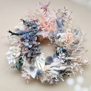Couronne de fleurs XL - Tons pastels