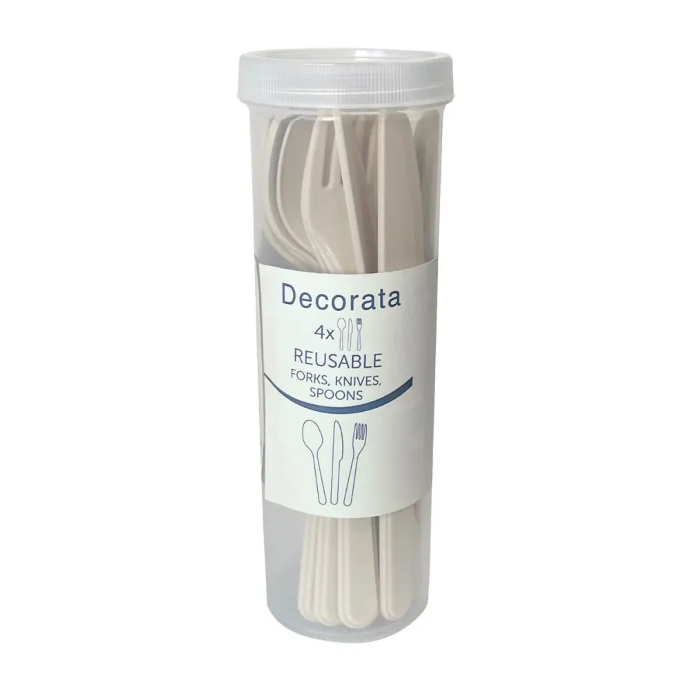 Couverts beige 12 pièces