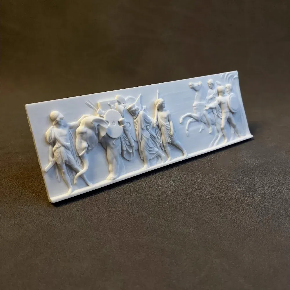 Décoration murale vintage en relief 3D en plâtre - Sculpture baroque faite à la main pour étagère, bureau, meuble de bar,...