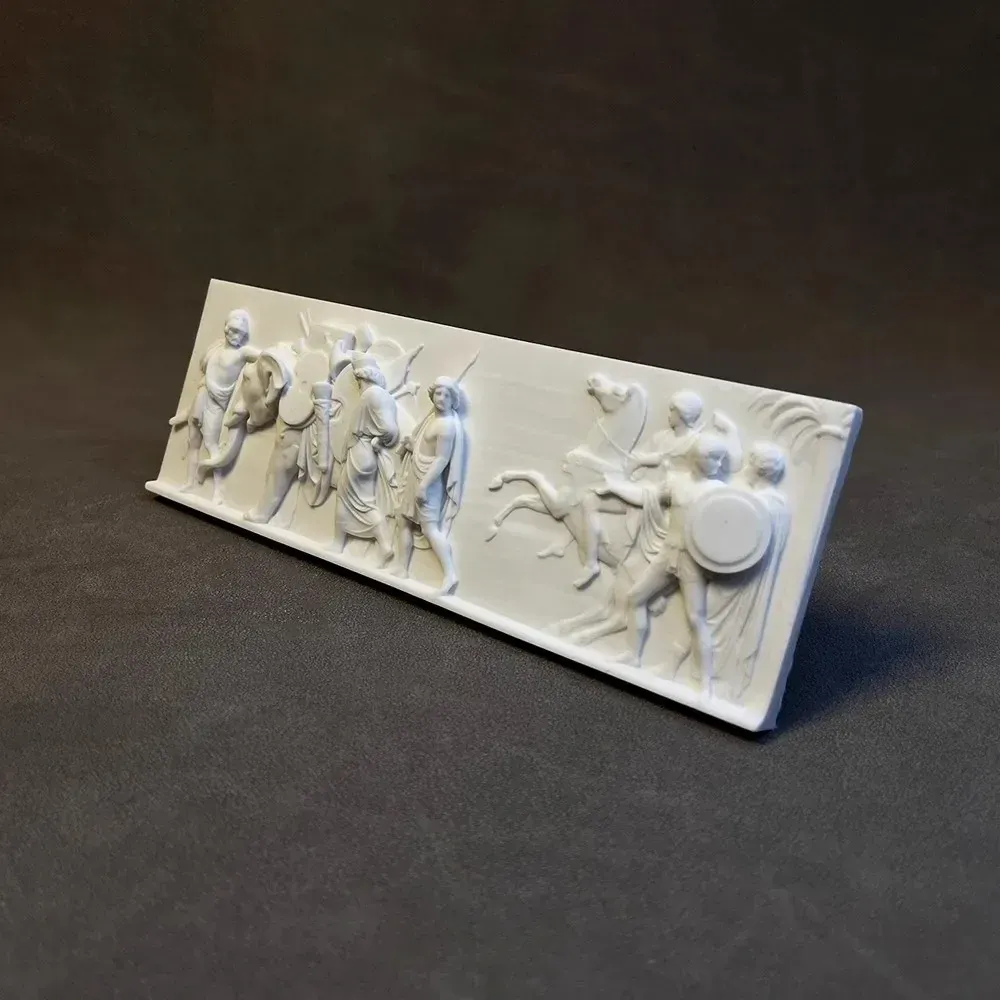 Décoration murale vintage en relief 3D en plâtre - Sculpture baroque faite à la main pour étagère, bureau, meuble de bar,...