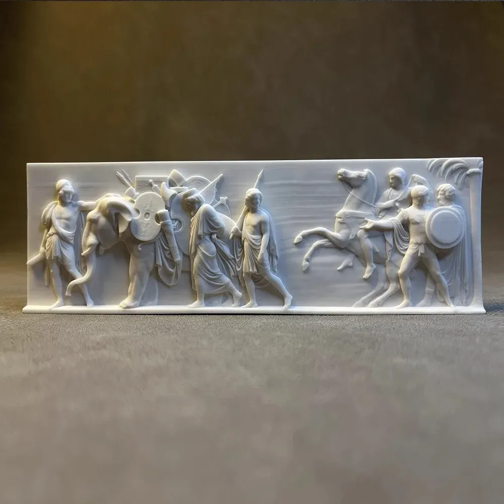 Décoration murale vintage en relief 3D en plâtre - Sculpture baroque faite à la main pour étagère, bureau, meuble de bar,...