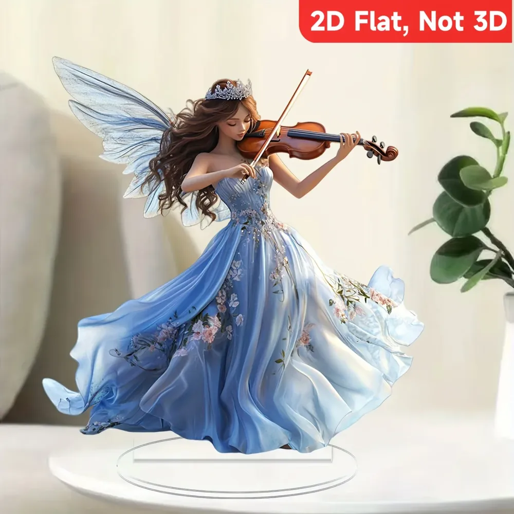 1 décoration de violon féerique - Une décoration de bureau polyvalente adaptée à la maison, aux fenêtres et aux fêtes - Pa...