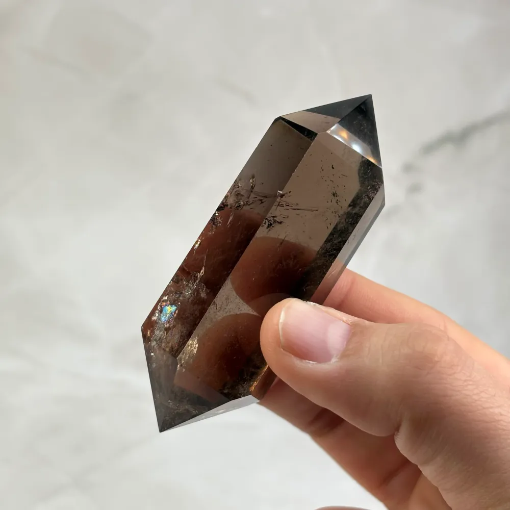 Double pointe Quartz Fumé - P2 (extra)