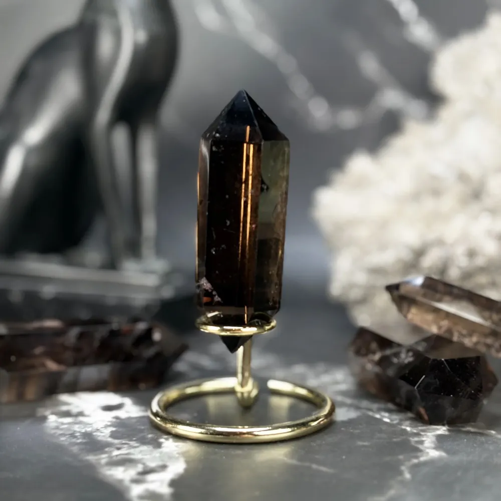 Double pointe Quartz Fumé - P10 (extra)