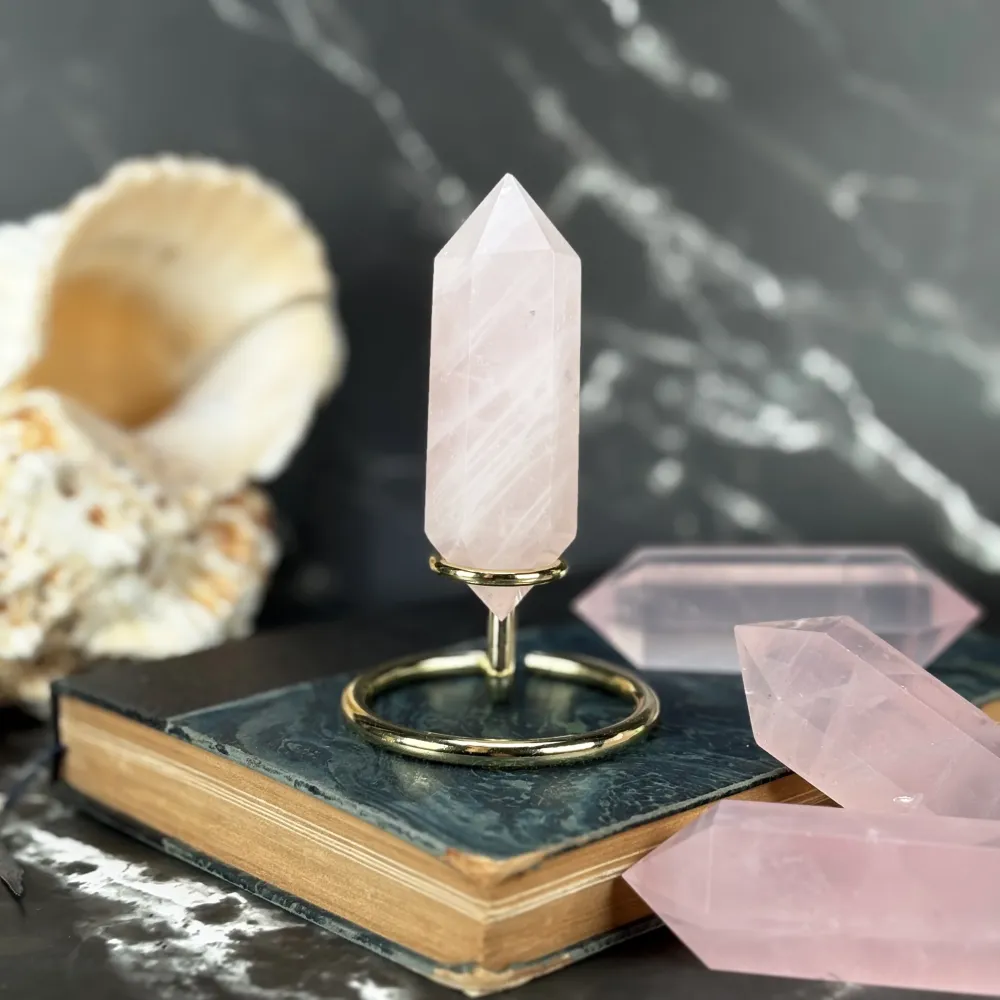 Double pointe Quartz Rose - P10 (extra)