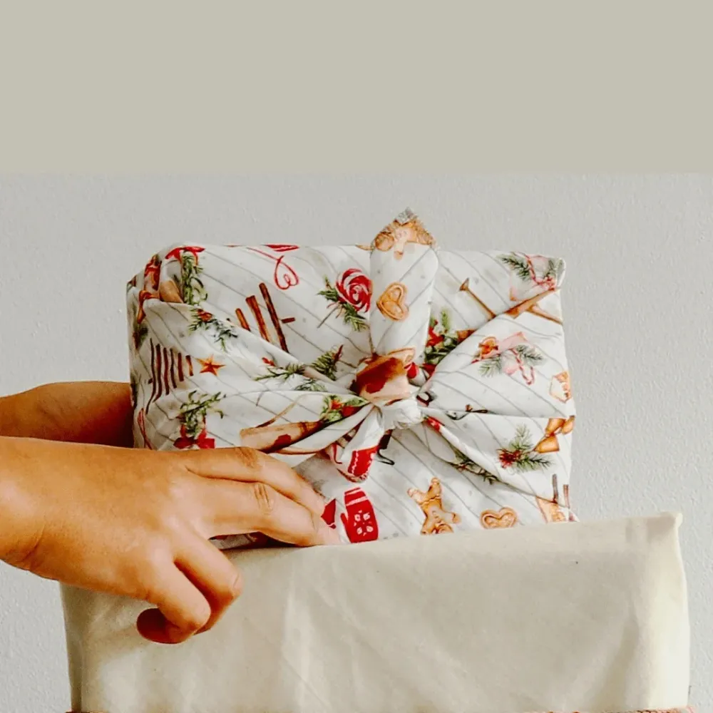 Emballage cadeau Furoshiki - petit Hiver Doux