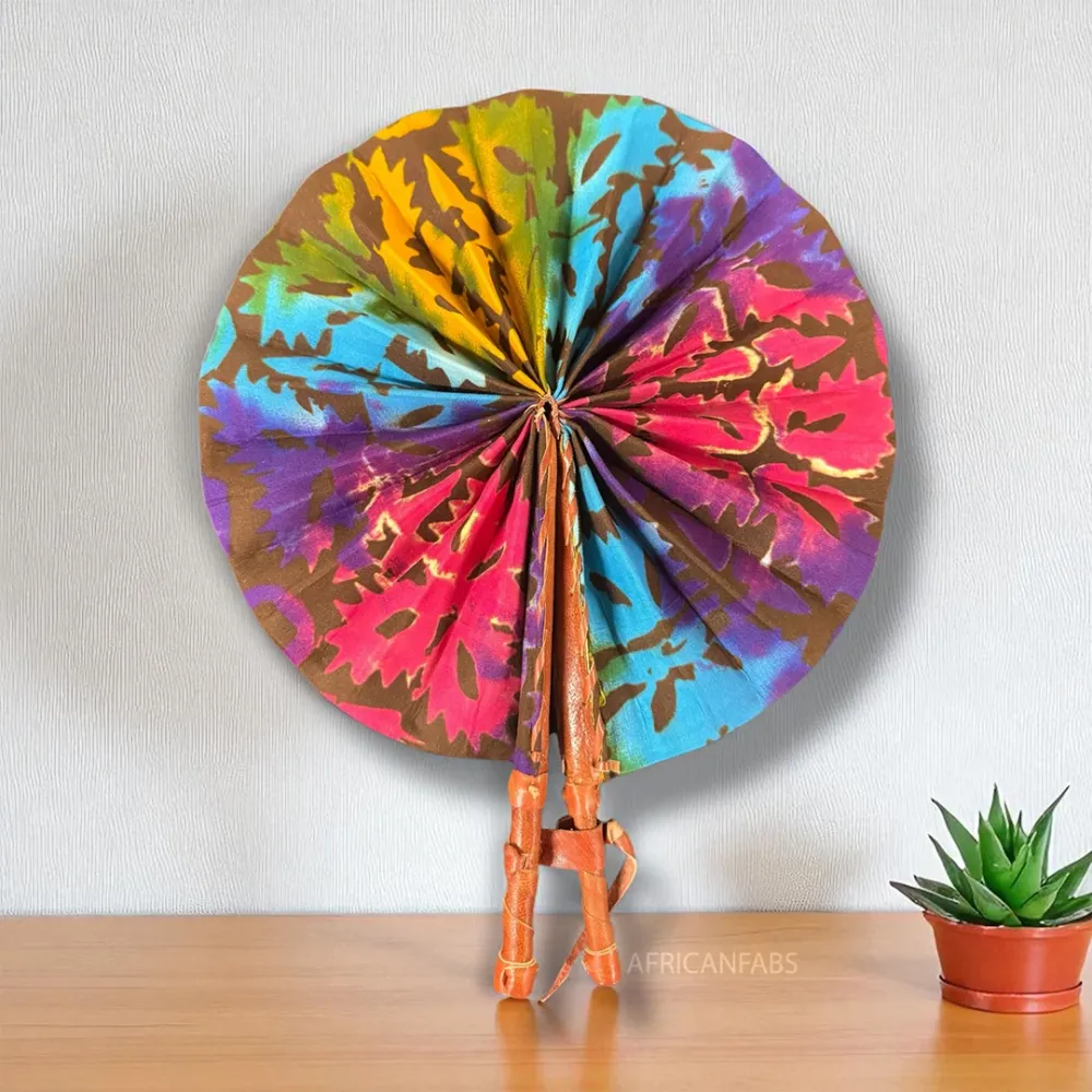 Eventail Africain - Eventail en Wax - Bobo - Multi couleur