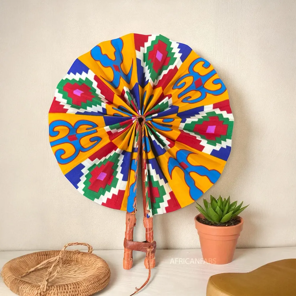 Eventail Africain - Eventail en Wax - Thursday - kente