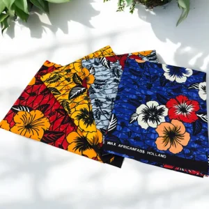 4 Fat quarters - Fleur Mix Tissus Patchwork - Coupons Tissus imprimé africain