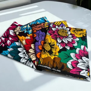 4 Fat quarters - Flower mix Tissus Patchwork - Coupons Tissus imprimé africain