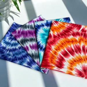 4 Fat quarters -Tie Dye mix Tissus Patchwork - Coupons Tissus imprimé africain