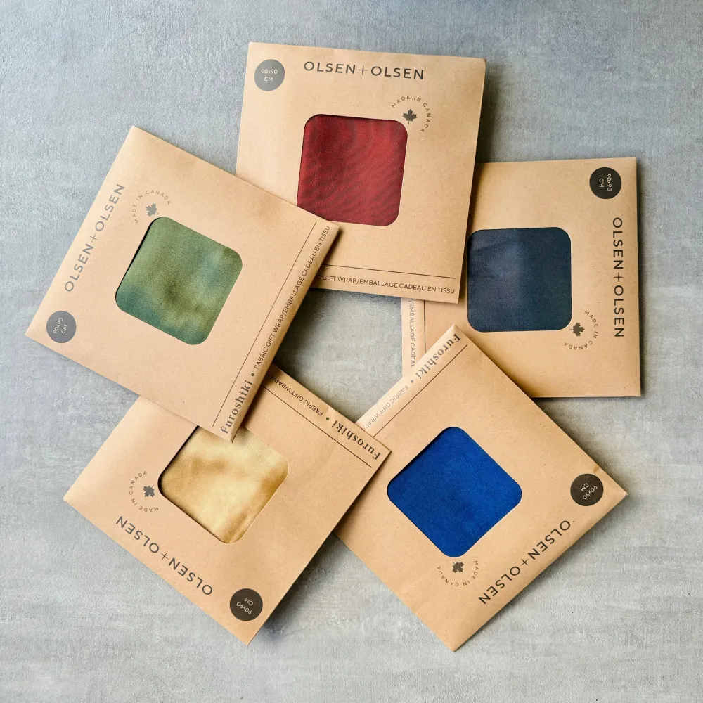 Furoshiki - Emballage cadeau soyeux - Doré