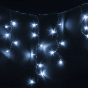 Guirlande lumineuse de Noël 96 LED Rideau de glace - Blanc froid