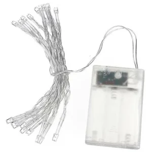 Guirlandes lumineuses de Noël à piles - 3,5 mètres - 30 LED - blanc chaud