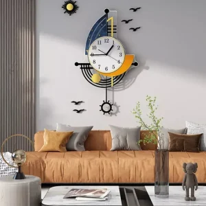 Horloge murale décorative de Navigation voilier, Design créatif, décoration intérieure de montre, décor mural de fond de s...