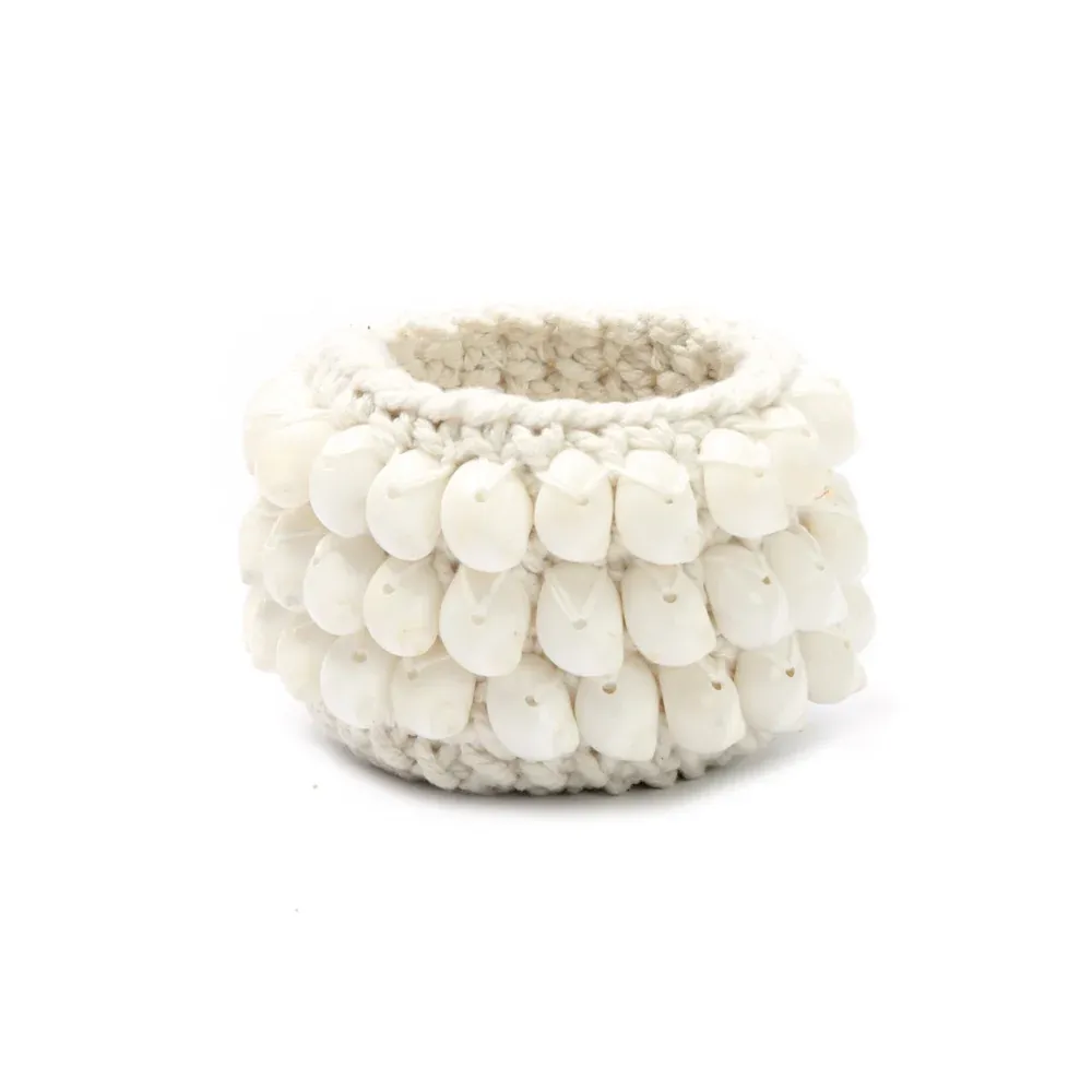 KAI MACRAME Bougeoir Blanc-P etit