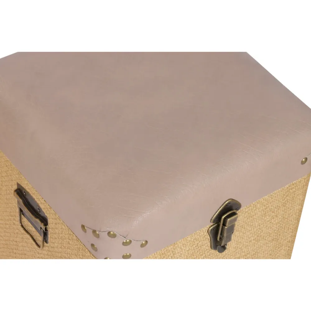 Lot de paniers Home ESPRIT Marron Naturel Polyuréthane Bois Alpino 80 x 40 x 44 cm (3 Unités)
