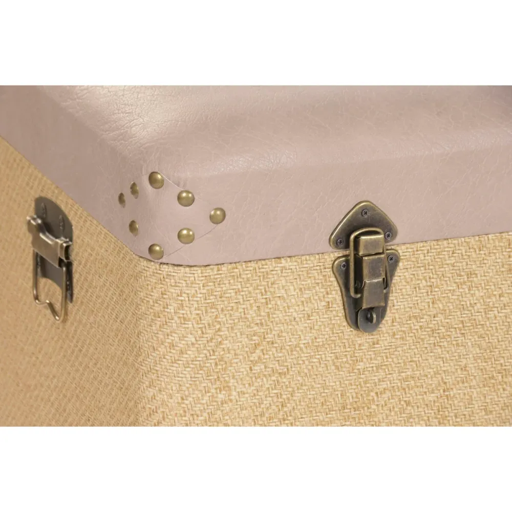 Lot de paniers Home ESPRIT Marron Naturel Polyuréthane Bois Alpino 80 x 40 x 44 cm (3 Unités)
