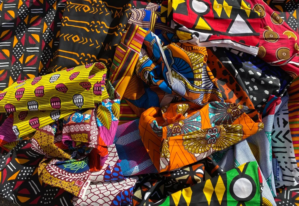 Lot de 6 yards de tissus africains mélangés 6 motifs différents - Mélange de tissus pour projets ed.