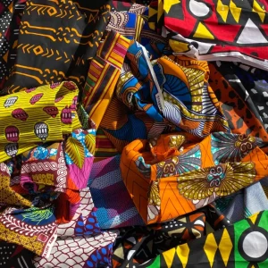 Lot de 6 yards de tissus africains mélangés 6 motifs différents - Mélange de tissus pour projets ed.