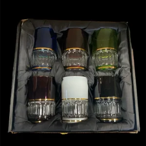 Service verre à thé coloré 6 pièces Maison D'Orient