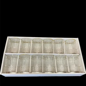 Verre à thé 12 pièces Gold Maison D'Orient