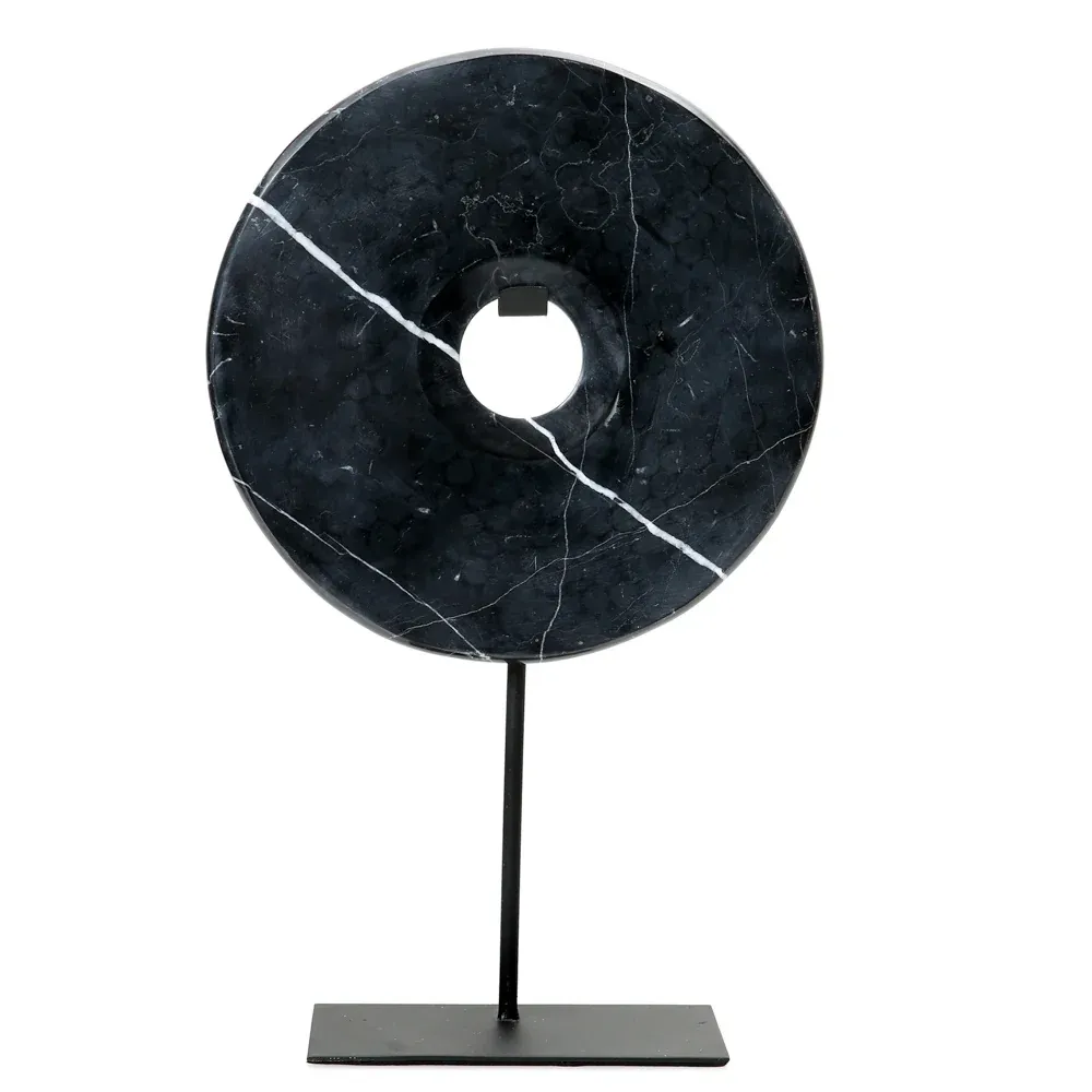 MARBLE DISC Sur Stand-Black-Large