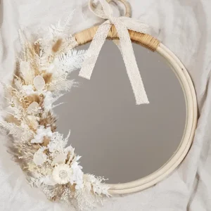 Miroir en rotin