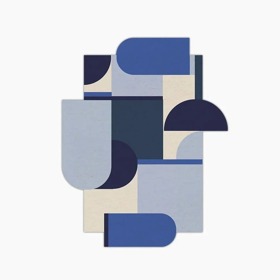 NIKO Tapis artisanal Bleu