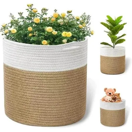 PANIER EN TEXTILE-3PCS-BLANC MARRON ORCA-DECO_NW