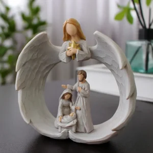 Ornement d'ange créatif en résine, décoration d'intérieur, ornement de Jésus, cadeau pour la fête des mères