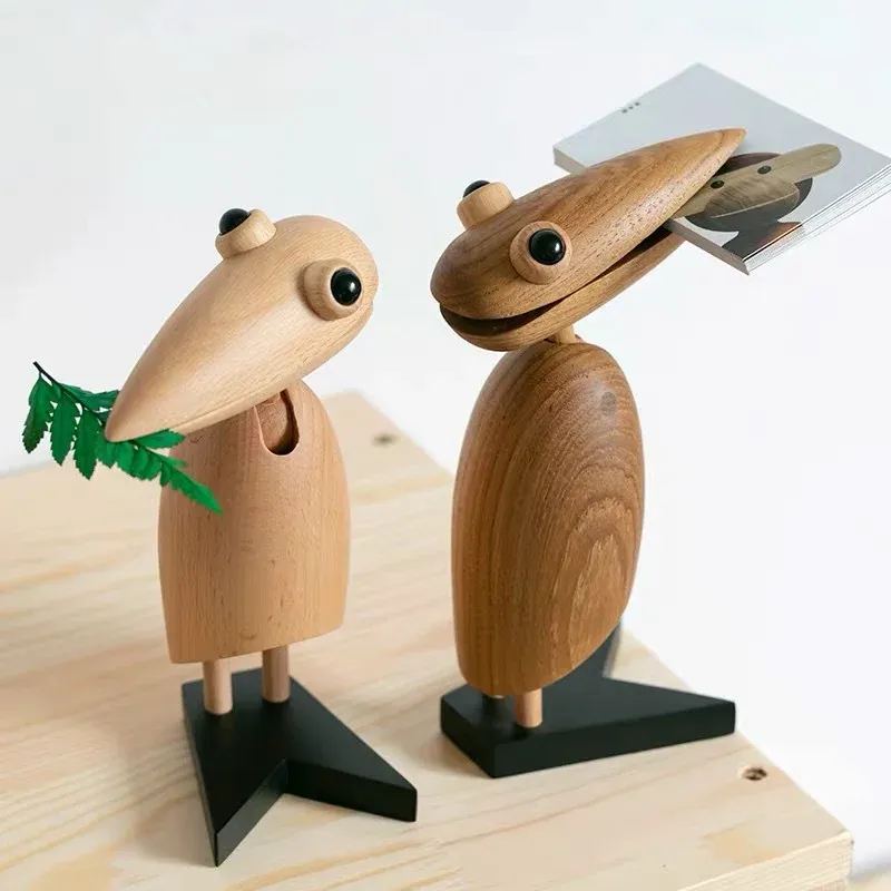 Ornement d'animal d'artisanat en bois de bureau