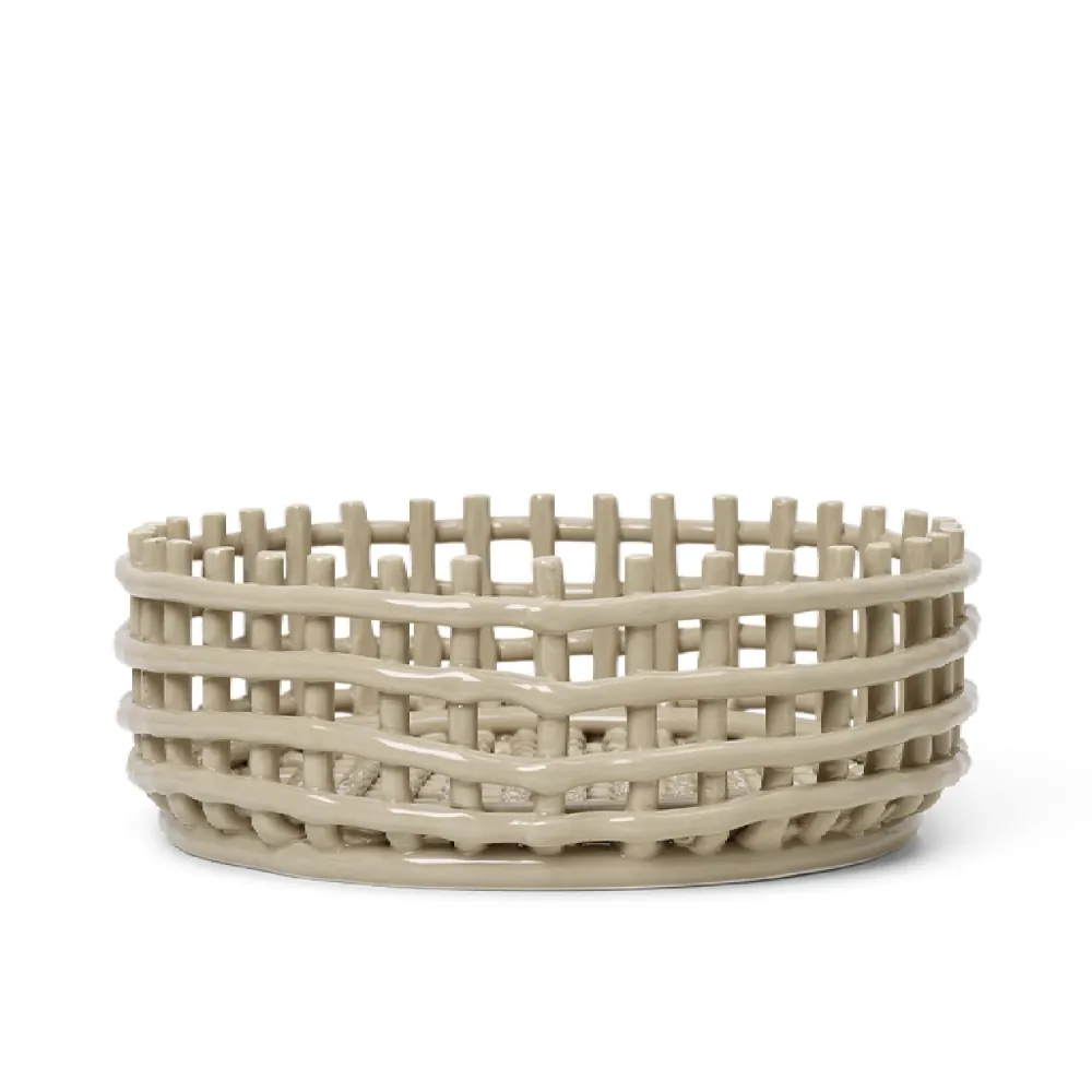 PANIER CERAMIQUE CASHMERE - FERM LIVING