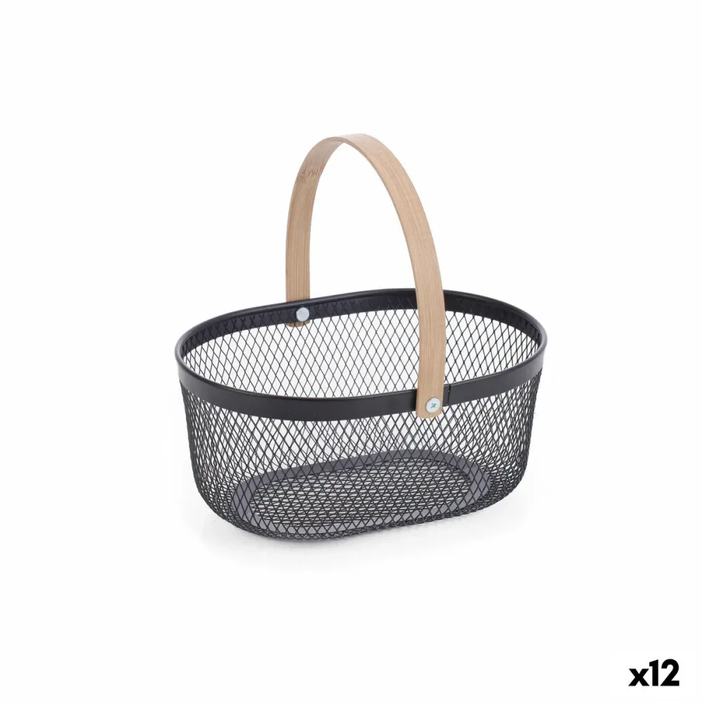 Panier Confortime Métal Bambou Oblongue (12 Unités)