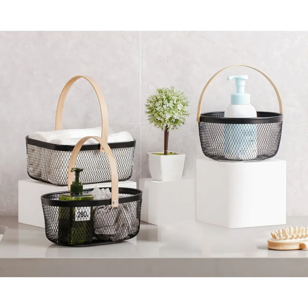 Panier Confortime Métal Bambou Oblongue (12 Unités)