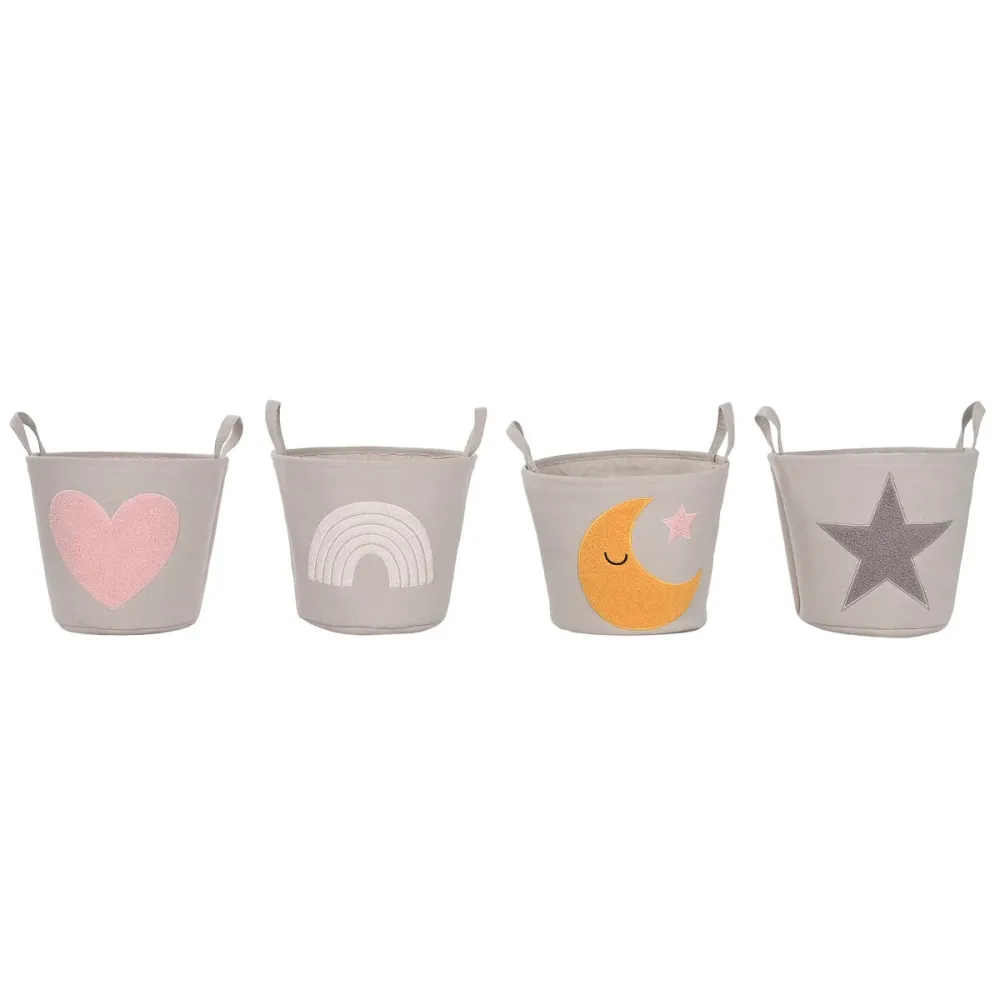 Panier décoratif Home ESPRIT Multicouleur 36 x 36 x 40 cm (4 Unités)