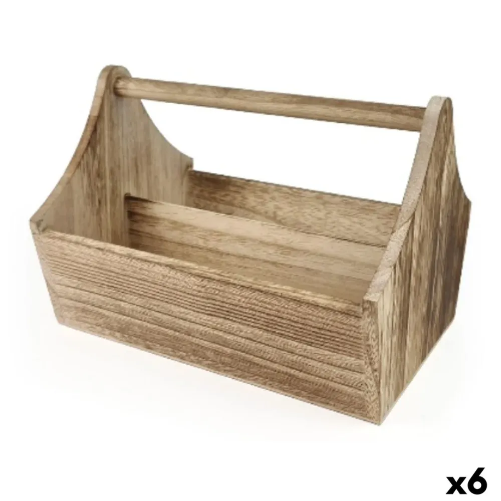 Panier Multi-usages My Bar Bois 25 x 18 x 18 cm (6 Unités)