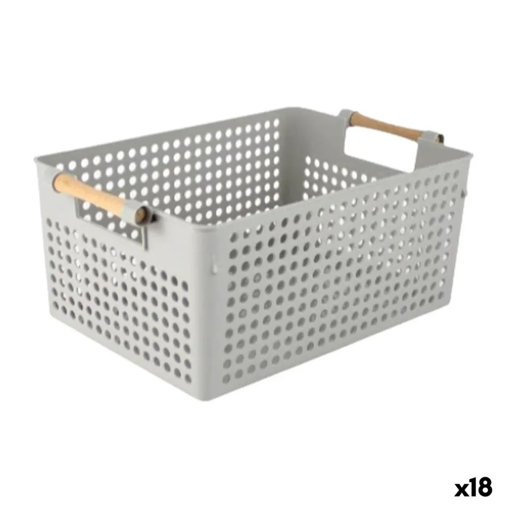 Panier Multi-usages Confortime Bois polypropylène (18 Unités)