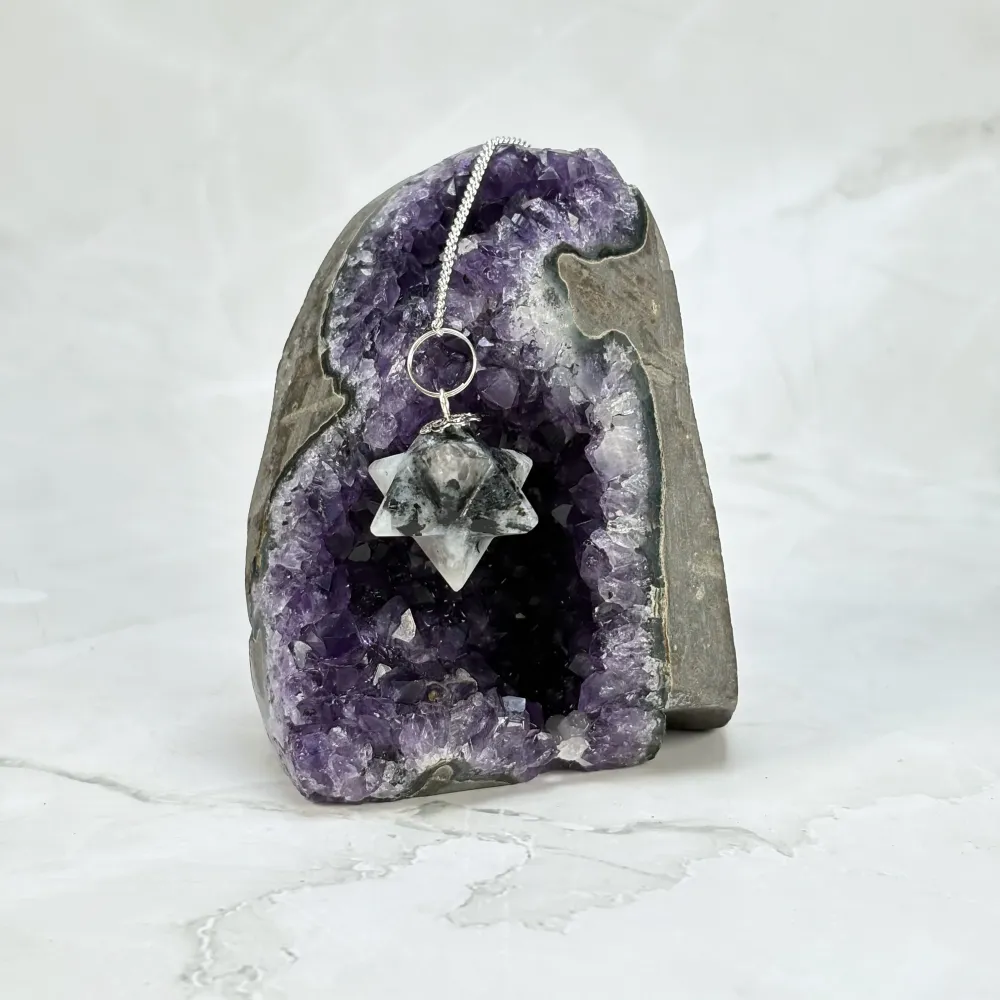 Pendule Merkaba en Pierre de Lune