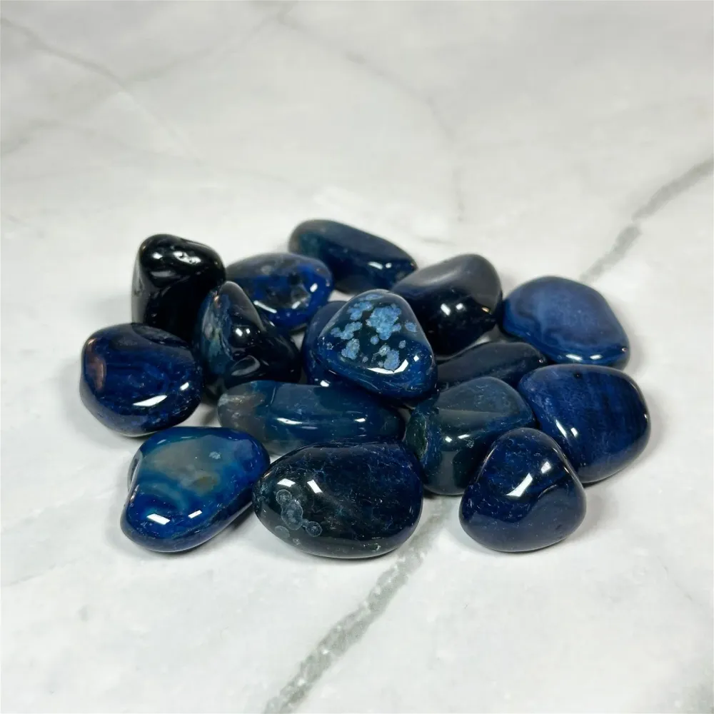 Pierre roulée Agate Bleue