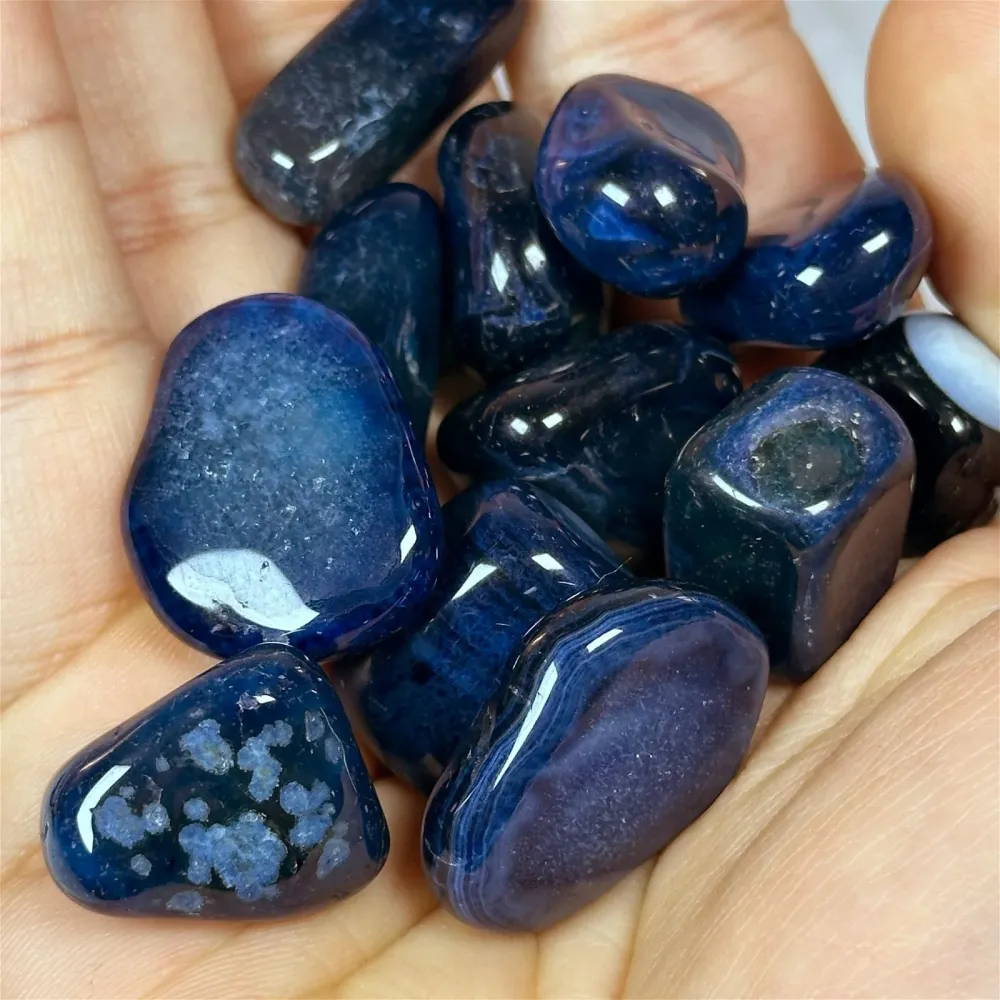 Pierre roulée Agate Bleue