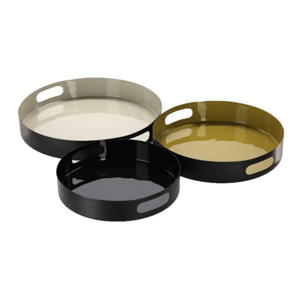 PLATEAUX AVEC POIGNEES NOIR