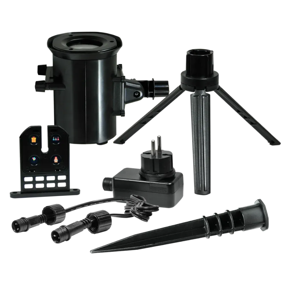Projecteur LED - Noël - Neige - Halloween - Anniversaire - Diapositive interchangeable