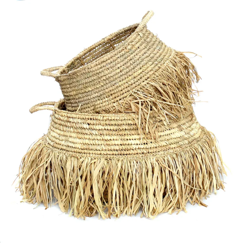 RAFFIA DELUXE Ensemble de 2 Paniers