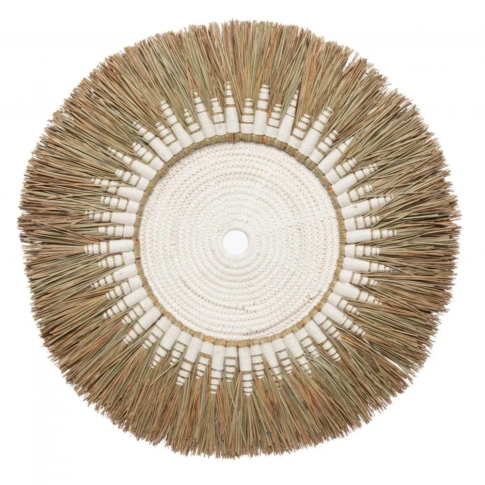 RAFFIA MACRAME WALL DECO Blanc Naturel