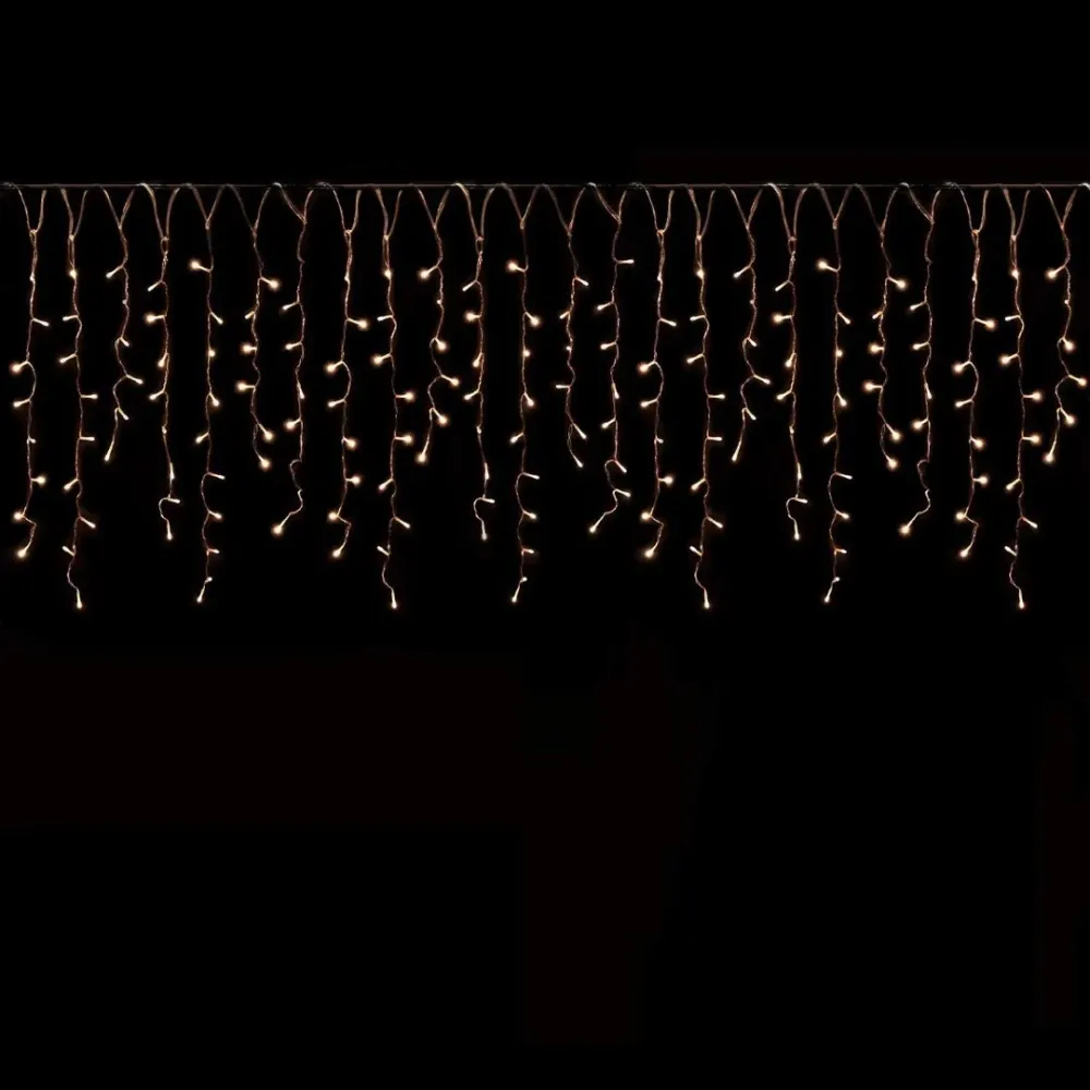 Rideau LED de Noël - 10 mètres - Blanc chaud - 400 LED
