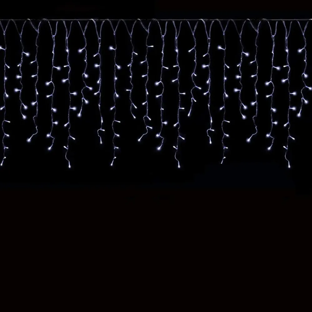 Rideau LED de Noël - 5 mètres - Blanc froid - 200 LED