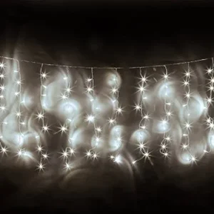 Rideau LED Noël - 10 mètres - 65 guirlandes - blanc froid - 650 LED - Connectable