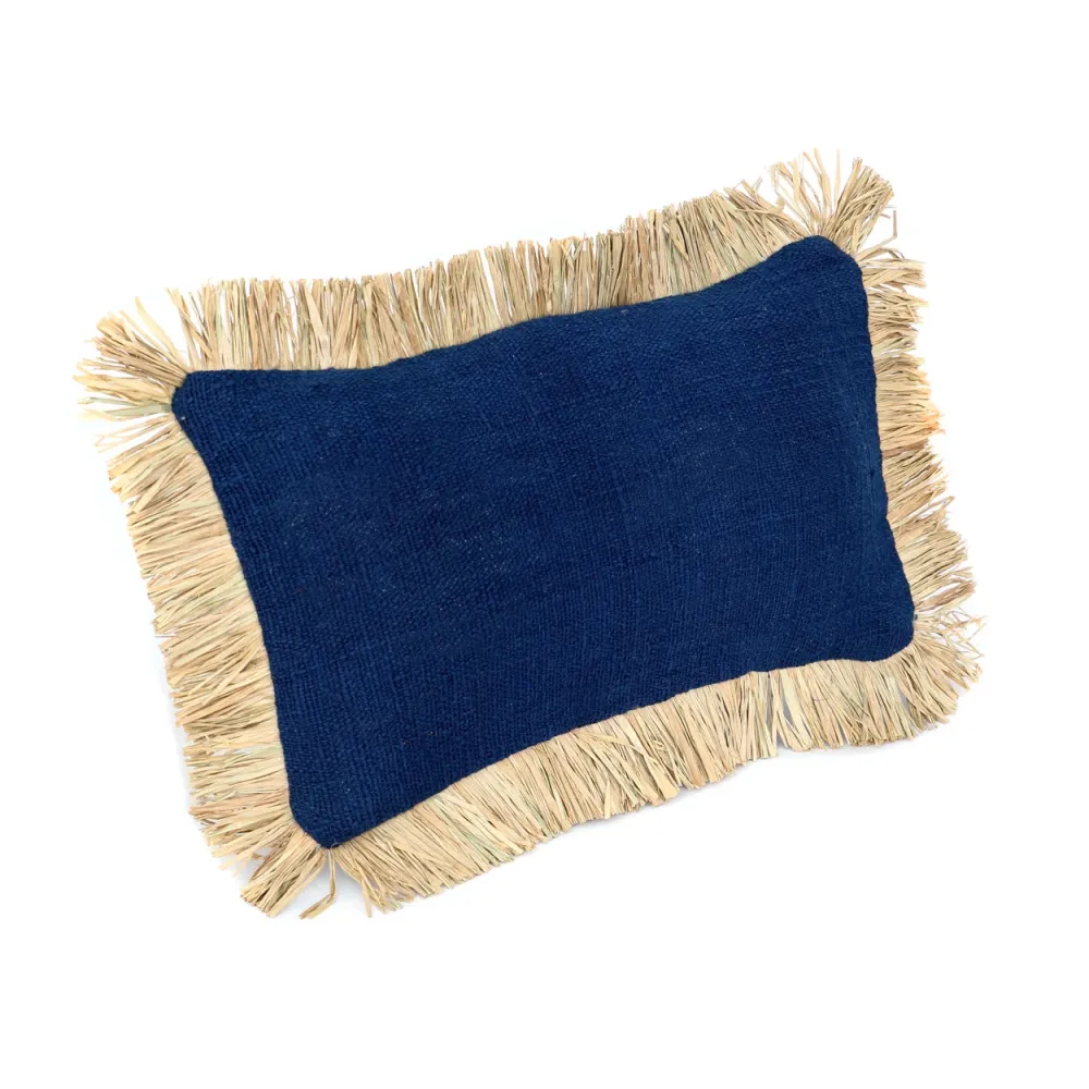 SAINT TROPEZ Housse de Coussin Naturel-Bleu 30x50