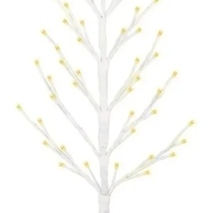 Sapin de Noël à LED - 60 cm - 51 LED - Blanc chaud - blanc